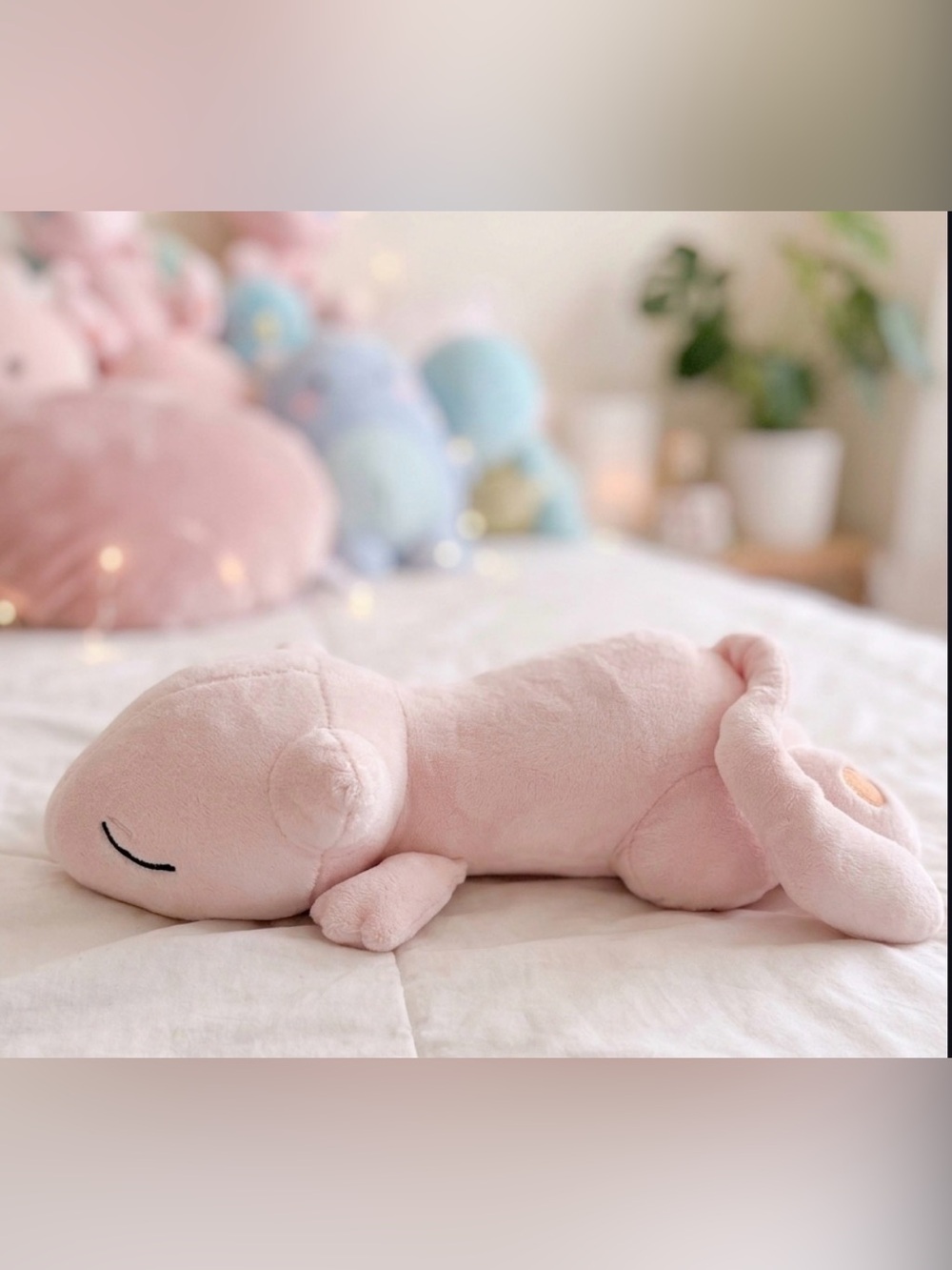 💕 Adorable MEW Plush Pink Stuffie - Soft Sleepy